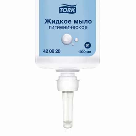 Картридж с жидким мылом одноразовый TORK (Система S1) Advanced, 1 л, гигиенический эффект, 420820 Картридж с жидким мылом одноразовый TORK (Система S1) Advanced, 1 л, гигиенический эффект, 420820