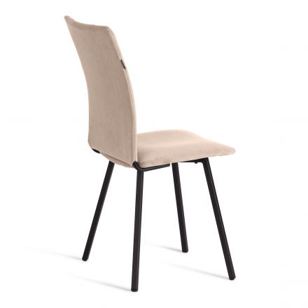 Стул обеденный La Rousse флок , бежевый/черный, 7, 49х50х93