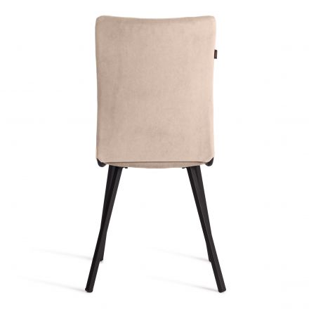 Стул обеденный La Rousse флок , бежевый/черный, 7, 49х50х93