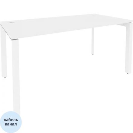 Стол ONIX-П П на металлокаркасе O.MP-SP-4.8 белый бриллиант/белый Ш1580