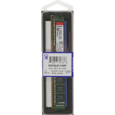 Модуль памяти Kingston DDR3L DIMM 4GB 1600Мгц (KVR16LN11/4WP) Модуль памяти Kingston DDR3L DIMM 4GB 1600Мгц (KVR16LN11/4WP)