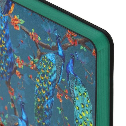 Ежедневник недатированный А5 (138х213 мм), BRAUBERG VISTA, под кожу, гибкий, 136 л., "Peacocks", 112032 Ежедневник недатированный А5 (138х213 мм), BRAUBERG VISTA, под кожу, гибкий, 136 л., "Peacocks", 112032