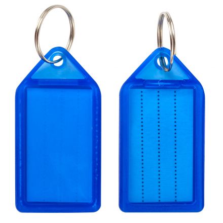 Бирки для ключей КОМПЛЕКТ 20 ШТ., длина 55 мм, инфо-окно 39х22 мм, АССОРТИ, BRAUBERG, 237495