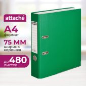 Папка-регистратор ATTACHE(ПВХ+бум)с мет.уголком,75мм,зеленая,ПБП1,карм.кор Папка-регистратор ATTACHE(ПВХ+бум)с мет.уголком,75мм,зеленая,ПБП1,карм.кор