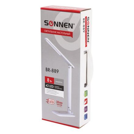 Настольная лампа / светильник SONNEN BR-889, на подставке, светодиодная, 8 Вт, белый, 236662 Настольная лампа / светильник SONNEN BR-889, на подставке, светодиодная, 8 Вт, белый, 236662