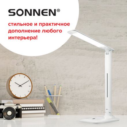 Настольная лампа / светильник SONNEN BR-889, на подставке, светодиодная, 8 Вт, белый, 236662 Настольная лампа / светильник SONNEN BR-889, на подставке, светодиодная, 8 Вт, белый, 236662