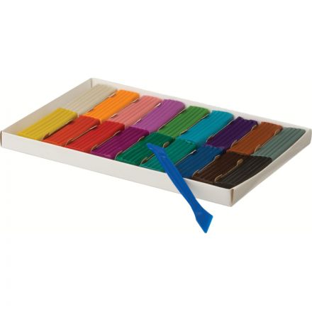 Пластилин классический Гамма Мультики 18 цветов 360 г со стеком Пластилин классический Гамма Мультики 18 цветов 360 г со стеком