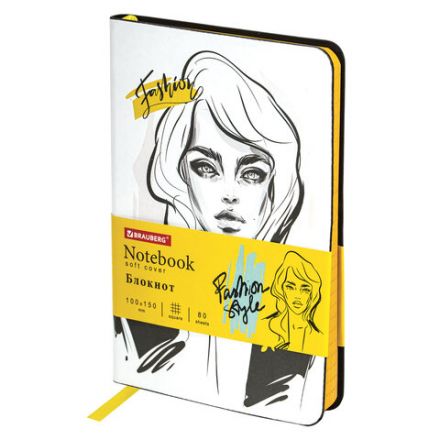 Блокнот МАЛЫЙ ФОРМАТ (100х150 мм) А6, BRAUBERG VISTA "Fashion Style", под кожу, гибкий, 80 л., 112091