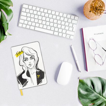 Блокнот МАЛЫЙ ФОРМАТ (100х150 мм) А6, BRAUBERG VISTA "Fashion Style", под кожу, гибкий, 80 л., 112091