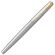 Набор PARKER "Jotter Stainless Steel GT": шариковая ручка синяя и перьевая ручка, 2093257