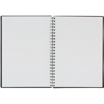 Бизнес-тетрадь Комус А5 60л, кл., обл.пластик, спираль, голубая Classic