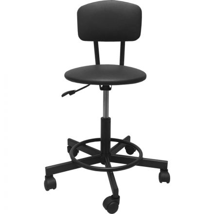 Стул лабораторный КО_EChair 231 PPU к/з черный, газлифт Стул лабораторный КО_EChair 231 PPU к/з черный, газлифт