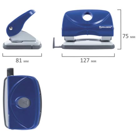Дырокол BRAUBERG "Original", до 20 листов, синий, 222540 Дырокол BRAUBERG "Original", до 20 листов, синий, 222540