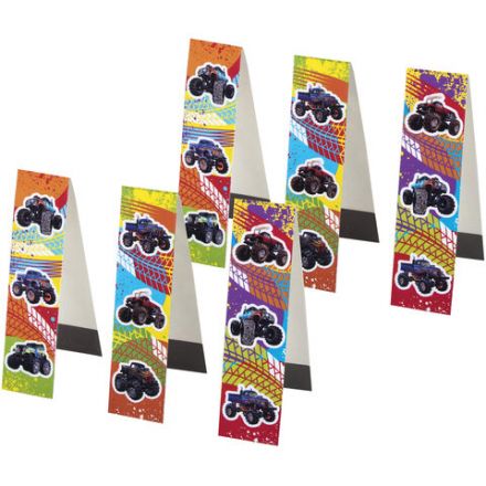 Закладки для книг с магнитом "МОНСТР-ТРАК", набор 6 шт., блестки, 25x196 мм, ЮНЛАНДИЯ, 111636 Закладки для книг с магнитом "МОНСТР-ТРАК", набор 6 шт., блестки, 25x196 мм, ЮНЛАНДИЯ, 111636