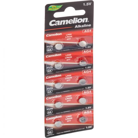 Батарейки Camelion G 4 BL-10 Mercury Free 377A/LR626/177 д/часов 10шт/уп Батарейки Camelion G 4 BL-10 Mercury Free 377A/LR626/177 д/часов 10шт/уп