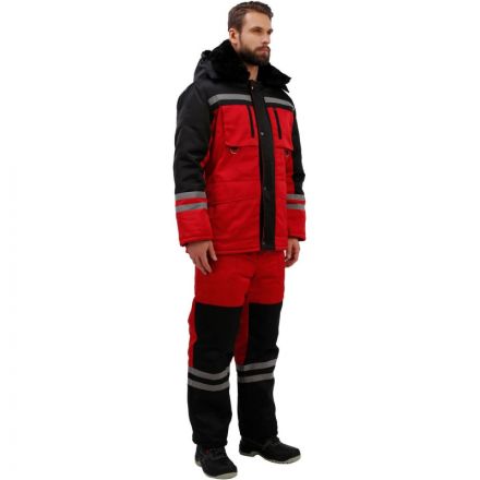 Костюм рабочий зимний муж з03-КПК красн/чер (р.64-66) 170-176