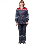 Костюм рабочий летний жен. л20-КБР сер/красн (р.60-62) 170-176 (Арсенал-СП) Костюм рабочий летний жен. л20-КБР сер/красн (р.60-62) 170-176 (Арсенал-СП)