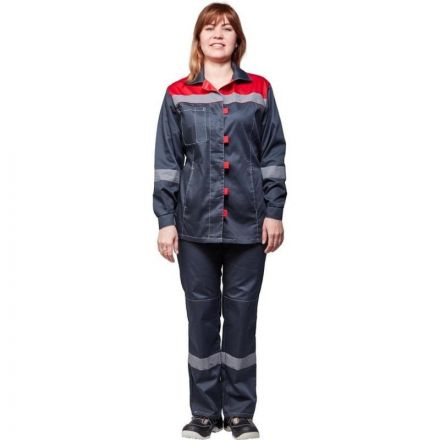 Костюм рабочий летний жен. л20-КБР сер/красн (р.60-62) 170-176 (Арсенал-СП) Костюм рабочий летний жен. л20-КБР сер/красн (р.60-62) 170-176 (Арсенал-СП)