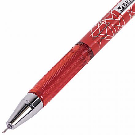 Ручка гелевая BRAUBERG "Profi-Gel PRO", КРАСНАЯ, линия письма 0,4 мм, игольчатый наконечник 0,5 мм, печать на корпусе, 144126 Ручка гелевая BRAUBERG "Profi-Gel PRO", КРАСНАЯ, линия письма 0,4 мм, игольчатый наконечник 0,5 мм, печать на корпусе, 144126
