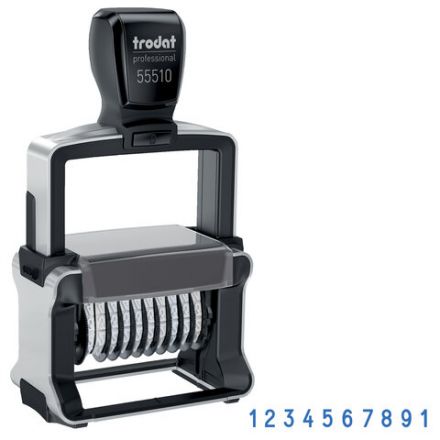 Нумератор металлический 10-разрядный, оттиск 47х5 мм, синий, TRODAT 55510, 75878 Нумератор металлический 10-разрядный, оттиск 47х5 мм, синий, TRODAT 55510, 75878