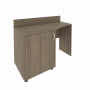 Light Стол (узкий) с тумбой и бортиком С-СТУ-120 (L) Вяз 1200*550/400*750