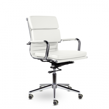 Кресло СН-303 Кайман Трио Н soft хром Ср S-0402 (белый) Кресло СН-303 Кайман Трио Н soft хром Ср S-0402 (белый)