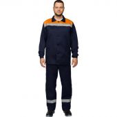 Костюм рабочий летний муж. л16-КБР с СОП син/оранж (р.48-50) 170-176