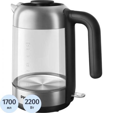 Чайник Philips HD9339/80, 2200Вт, 1,7л, стекло/нерж/черн. пластик Чайник Philips HD9339/80, 2200Вт, 1,7л, стекло/нерж/черн. пластик