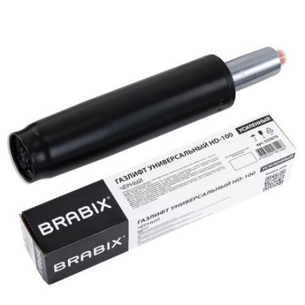 Газлифт прочный BRABIX HD-100 короткий, черный, в открытом виде 346 мм, d 50 мм, класс 4, 533075 Газлифт прочный BRABIX HD-100 короткий, черный, в открытом виде 346 мм, d 50 мм, класс 4, 533075