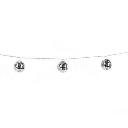 Электрогирлянда-нить комнатная "Диско-шары", 1,5 м,10 LED, тёплый белый, батарейки, ЗОЛОТАЯ СКАЗКА, 591731