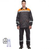 Костюм рабочий летний муж л35-КПК сер/оранж (р.48-50) 170-176