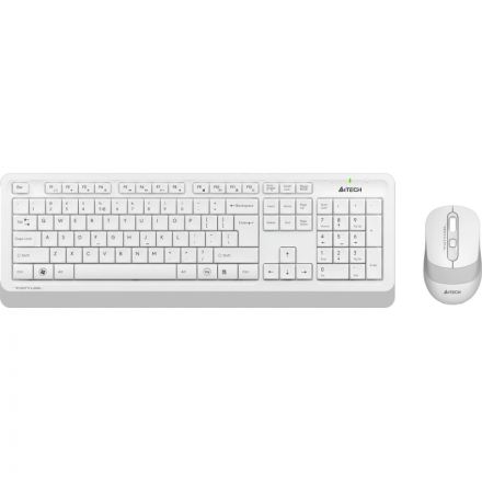 Набор клавиатура+мышь A4Tech Fstyler FG1010 белый/серый USB беспроводная