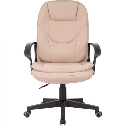 Кресло VB_EChair 668LT PU бежевый эко.кожа крестов. пластик