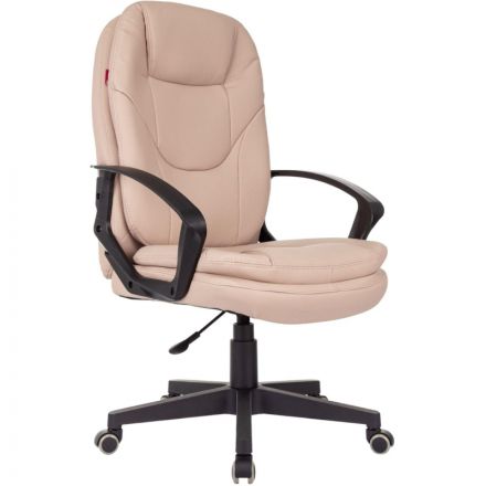 Кресло VB_EChair 668LT PU бежевый эко.кожа крестов. пластик