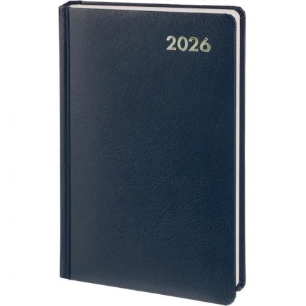 Ежедневник датированный 2026 Attache А5, 168л, 138x213мм балакрон, синий