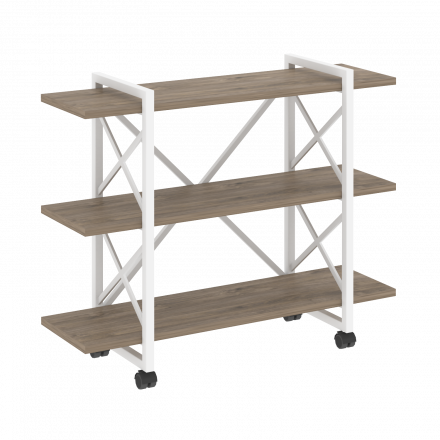 Loft Стеллаж на колесных опорах-3 полки VR.L-MST.K-3.8V Тиквуд тёмный/Белый металл 1200*400*968 Loft Стеллаж на колесных опорах-3 полки VR.L-MST.K-3.8V Тиквуд тёмный/Белый металл 1200*400*968