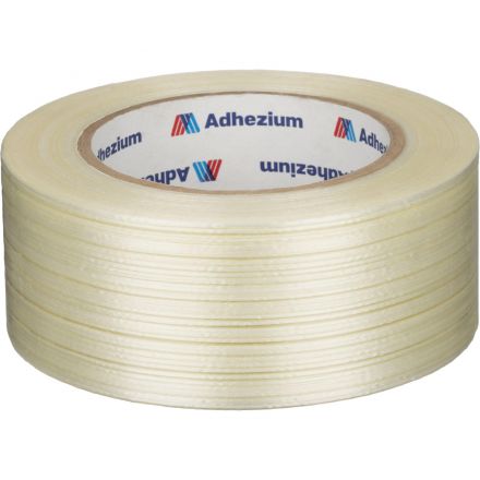 Клейкая лента армированная Adhezium SR1120, 50ммx50м, прозрачная Клейкая лента армированная Adhezium SR1120, 50ммx50м, прозрачная