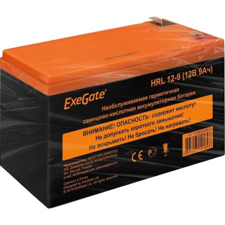 Батарея для ИБП ExeGate HRL 12-9 (12V 9Ah 1234W, клеммы F2) Батарея для ИБП ExeGate HRL 12-9 (12V 9Ah 1234W, клеммы F2)