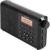 Радиоприемник Hyundai H-PSR115 черный USB microSD Радиоприемник Hyundai H-PSR115 черный USB microSD