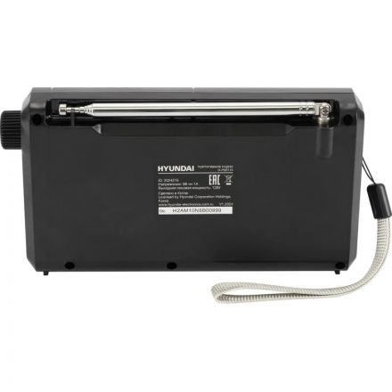 Радиоприемник Hyundai H-PSR115 черный USB microSD Радиоприемник Hyundai H-PSR115 черный USB microSD