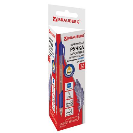 Ручка шариковая масляная автоматическая BRAUBERG "Extra Glide R-Grip", СИНЯЯ, узел 0,7 мм, линия письма 0,35 мм, 142930 Ручка шариковая масляная автоматическая BRAUBERG "Extra Glide R-Grip", СИНЯЯ, узел 0,7 мм, линия письма 0,35 мм, 142930