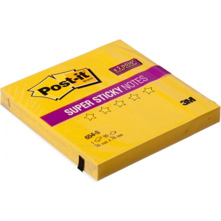 Стикеры Post-it Super Sticky 654-S 76х76 желтый,90л
