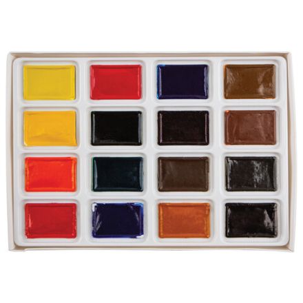 Краски акварельные художественные "Сонет", 16 цветов, кювета 2,5 мл, картонная коробка, Невская Палитра, 3541138