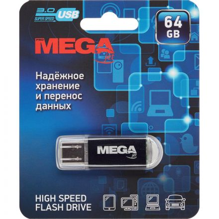Флеш-память Promega Jet 64GB USB3.0 черный, металл, под лого NTG358U3064GB