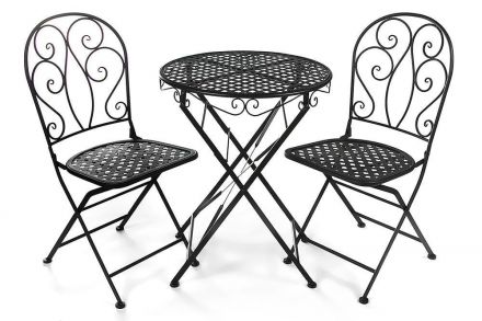 Стол Secret De Maison Patio стальной сплав, 60Dх70см, черный