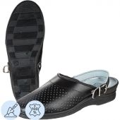 Сабо жен.нат.кожа цв.чёрный(р.36) (4-12-7)