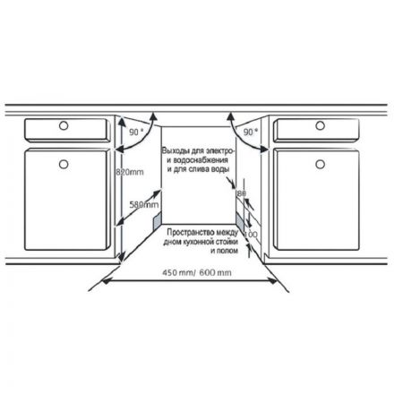 Встраиваемая посудомоечная машина Evelux BD 6001 Встраиваемая посудомоечная машина Evelux BD 6001