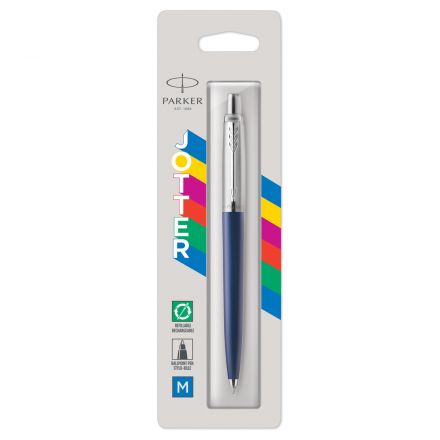 Ручка шариковая Parker "Jotter Navy Blue" синяя, 1,0мм, кнопочн., пластик. корпус, блистер Ручка шариковая Parker "Jotter Navy Blue" синяя, 1,0мм, кнопочн., пластик. корпус, блистер