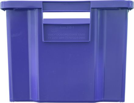 Ящик мясной 600х400х300 сплош. синий