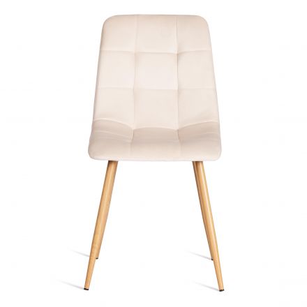 Стул CHILLY (mod. 7094-1) вельвет/металл, 44,5х52,5х86 см, beige (бежевый) HLR2 / натуральный
